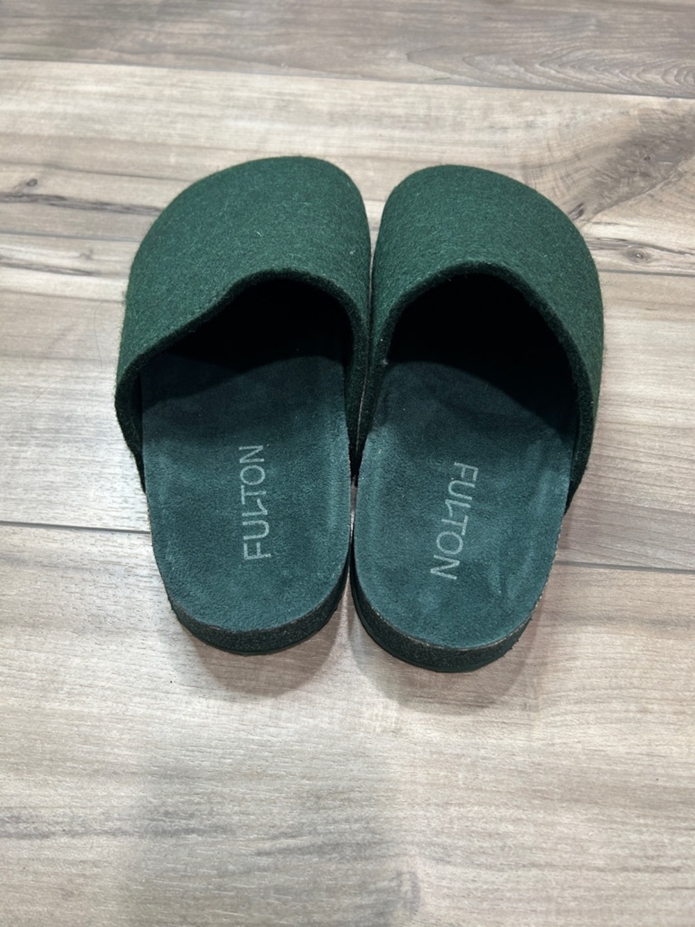 Fulton House Slippers Forest Green Woman Sz 10 - Picture 6 of 10